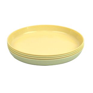 吐骨碟饭桌垃圾餐碟家用创意塑料水果糖果盘圆形可微波米饭碗汤碗