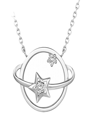 星球宇宙S925纯银项链轻奢个性女