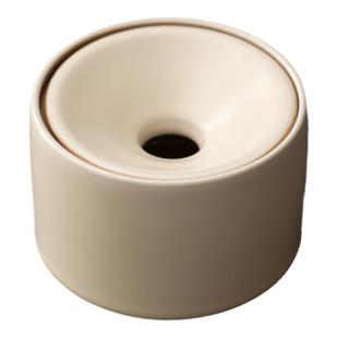 汝窑陶瓷中式烟灰缸带盖创意漏斗家用客厅办公室高级感防飞灰烟缸