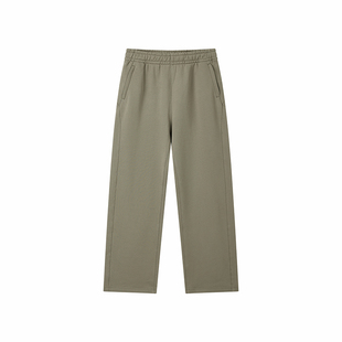 ttelen.肌理面料480克加厚卫裤健身通勤直筒纯棉垂感加绒运动长裤