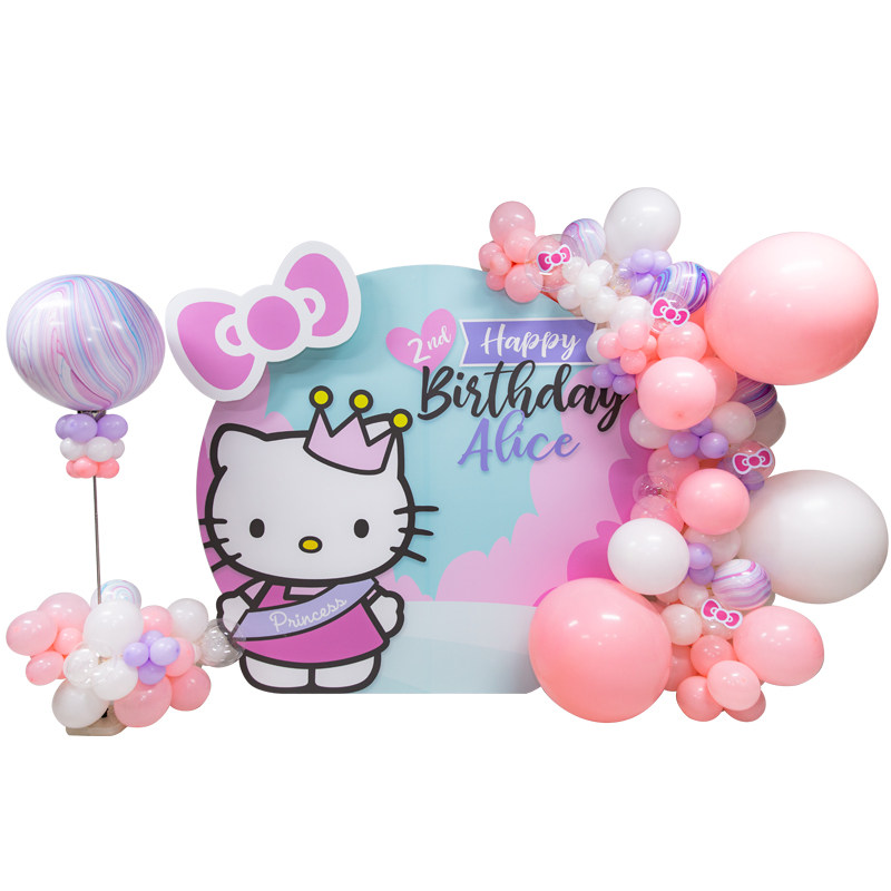 HelloKitty气球生日布置公主套装