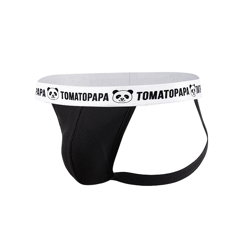 TOMATOPAPA运动卡通系列男士双丁内裤性感U凸丁字裤熊猫双丁裤男