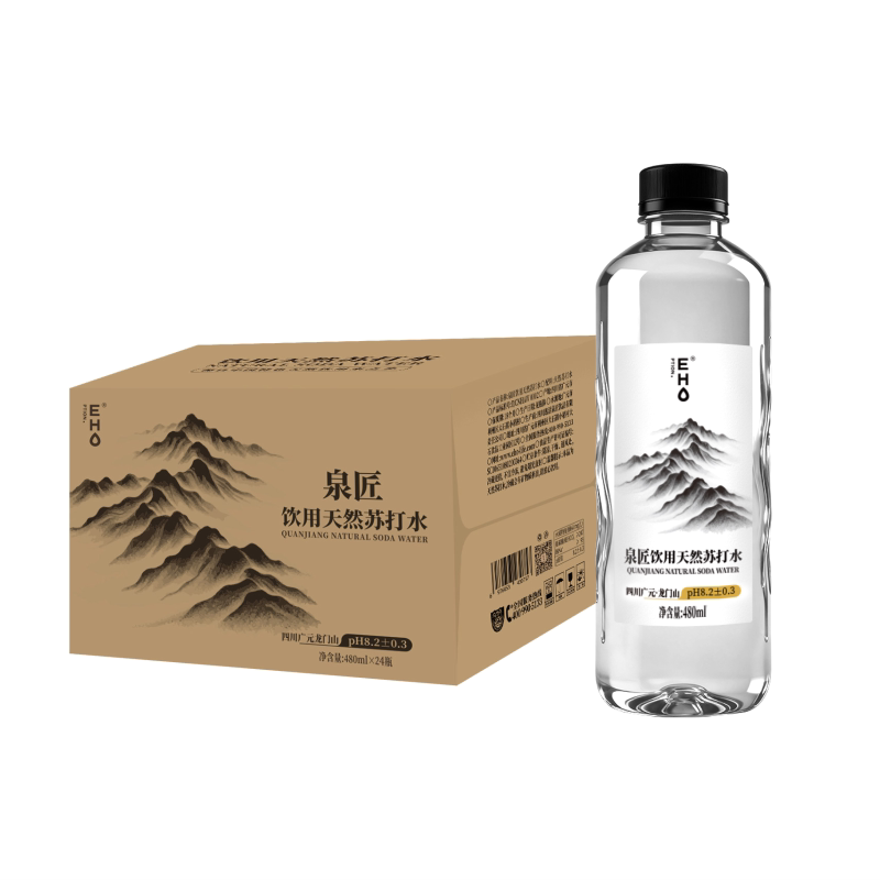 EHO天然苏打水480ml×12瓶 6.64元 - 86线报