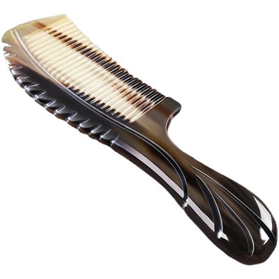 【天然牛角梳减少掉发不静电】
