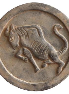 十二生肖瓦当12属相动物砖雕秦砖汉瓦仿古古玩收藏拓片拓版拓印