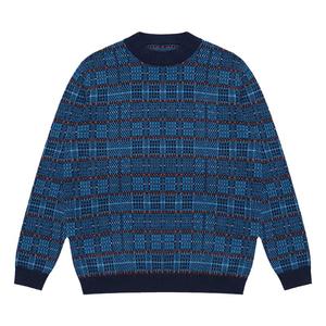 鹿王100%纯山羊绒衫男士半高领单面提花套头衫保暖纯色春秋冬新款