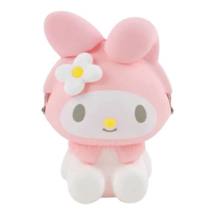 三丽鸥正版公仔包my melody美乐蒂立体收纳包硅胶格可爱零钱包萌