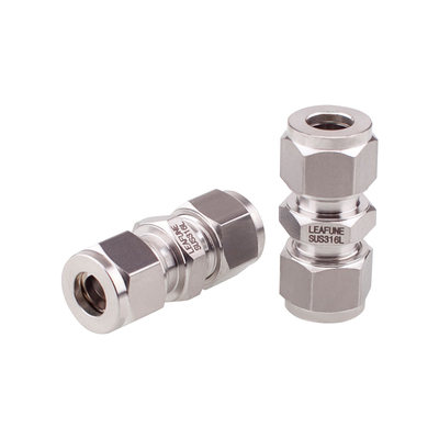 利丰尼LEAFUNE不锈钢SUS316L高压6000PSI直通双卡套接头