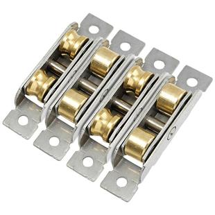 塑钢门窗滑轮玻璃移门轮88型不锈钢轴承双铜轮77推拉窗户轨道滚轮