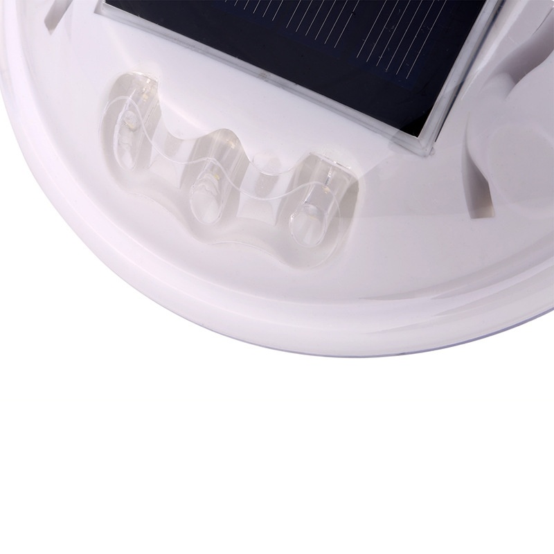 太阳能圆形道钉灯114mm立柱突起pc塑料交通安全警示灯频闪闪烁