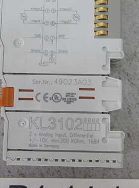 BECKHOFF KL3102 Module Busklemme 2 Canaux Analogique Entrée