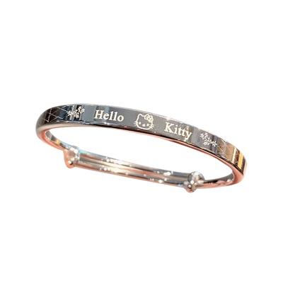 香港正生纯银女hellokitty手镯