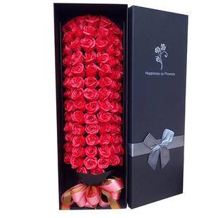 情人节礼物生日礼物送女友99朵玫瑰花束礼盒仿真假花香皂花肥皂花