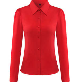 加绒衬衫女长袖保暖冬2025新款韩范修身打底加厚职业衬衣女工作服