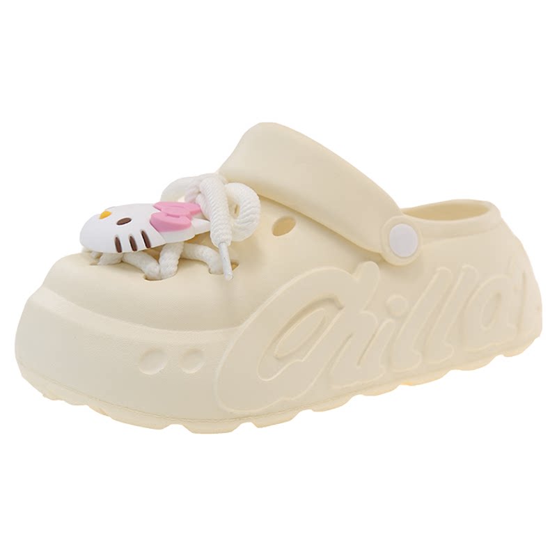 HelloKitty厚底增高洞洞鞋女款