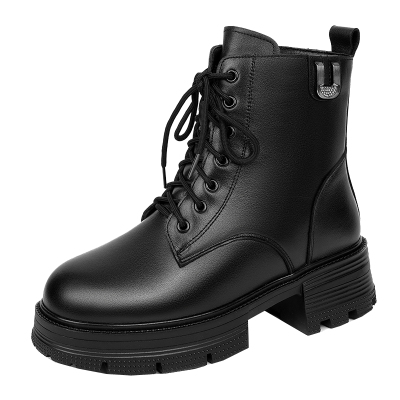 全头层牛皮加厚马丁靴防滑雪地靴