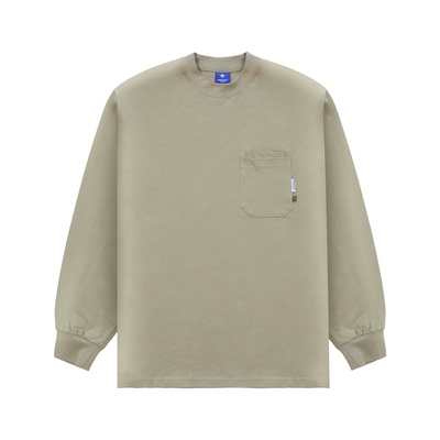 嘿马七作春秋款日系工装双袋T恤