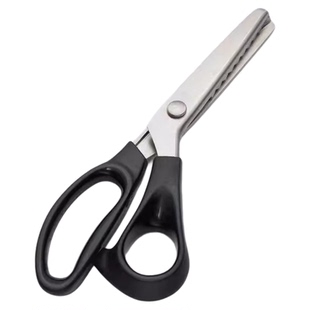 德国工艺免烫防脱专用剪花边剪手工剪锁边免缝锯齿剪布牙布剪刀