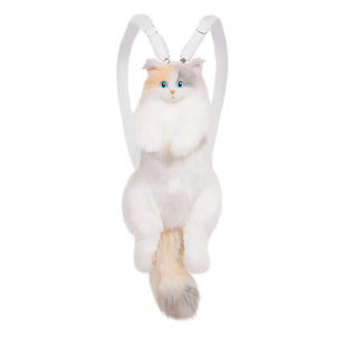 Chongker宠客三花猫咪仿真小猫双肩包毛绒玩偶送女朋友背包礼物