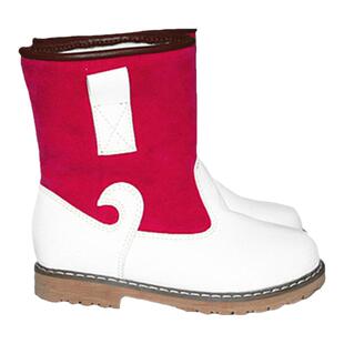 圆头蒙古族靴男女孩纯皮蒙古童鞋马靴儿童冬季加棉加厚保暖蒙古靴