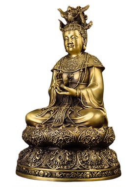 纯铜无极老母神像佛堂摆件家用
