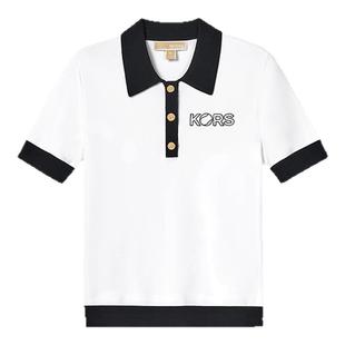 【网球胶囊系列】MICHAEL KORS MK 女士 Polo 领运动针织短袖T恤