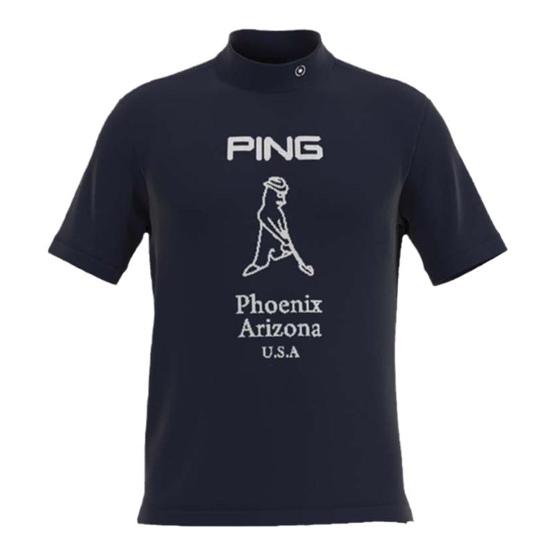 日本PING GOLF正品代购24年新款男短袖小高领针织衫高尔夫球服装