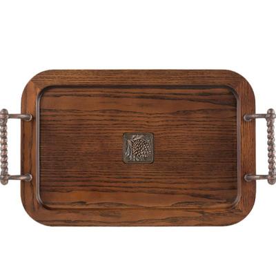 实木长方形客厅置物托盘