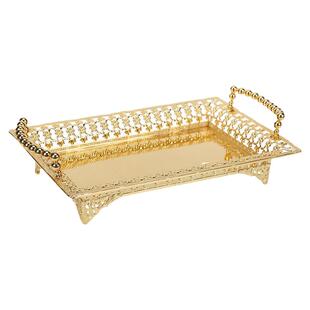 北欧茶几水果盘创意时尚简约糖果盘家用结婚礼物现代客厅金属摆件