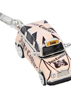 珐琅釉粉色汽车可打开吊坠