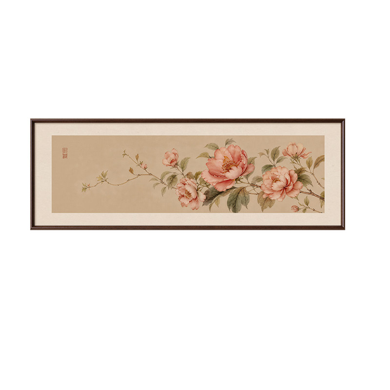 【新中式风】花开富贵客厅装饰画