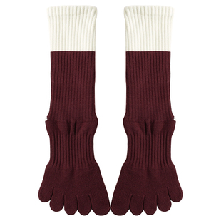 五指瑜伽袜子女专业普拉提无骨分趾中筒防滑袜健身骑行分趾运动袜