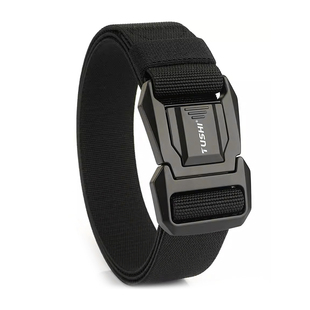 徒狮战术弹力合金快拆自动扣男户外作训工装尼龙帆布皮带松紧腰带