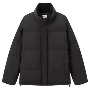 RS流石男装冬装时尚短款羽绒服2025新款冬季男士高端保暖防寒外套