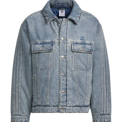 Adidas/阿迪达斯正品三叶草男士保暖牛仔翻领运动棉服JY0202