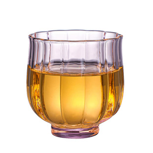 高级感耐热玻璃主人杯单杯女士专用茶杯喝茶杯子品茗杯莲花玻璃杯