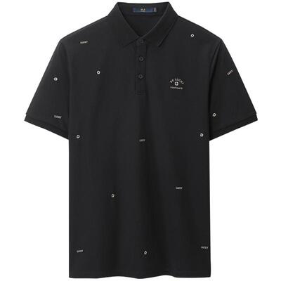 海澜之家字母刺绣凉感珠地POLO衫