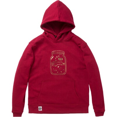 CHUMS洽洽鸟潮流户外男女款连帽卫衣红色印花 CH00-1257