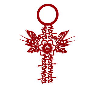 结婚喜字挂饰门把手小挂件婚房布置新房客厅卧室装饰婚礼婚庆用品