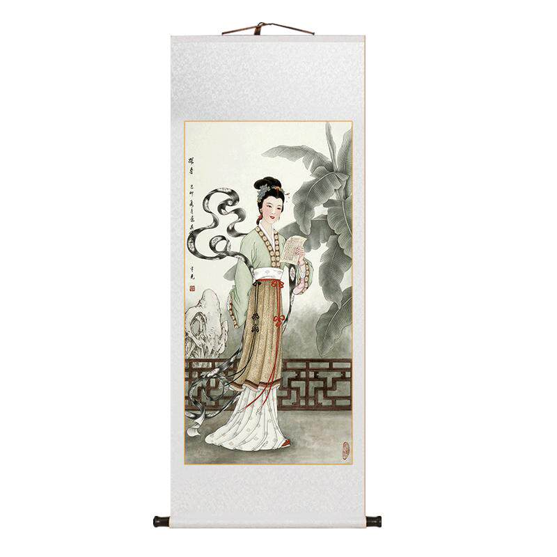 红楼梦十二金钗国画中式卷轴挂画