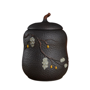 建水紫陶茶叶罐储存醒散茶罐密封高档普洱家用一斤装非瓷紫砂送礼