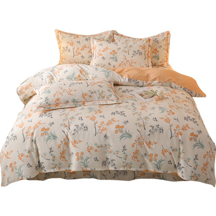 定做订制A类全棉纯棉磨毛四件套榻榻米床包组被套罩229*230*250cm