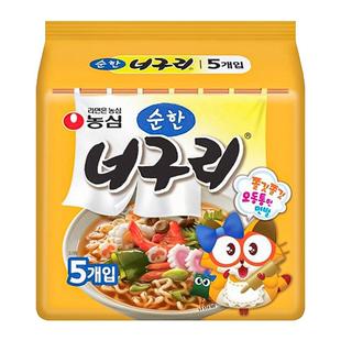 韩国进口农心浣熊乌冬面韩式正宗辣味乌龙面方便面煮面速食拉面