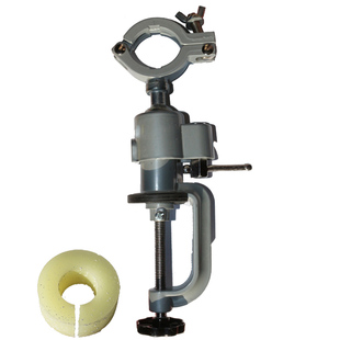 吸盘式铝合金电钻万向支架夹持式虎桌钳台桌钳电子牙机手柄固定架