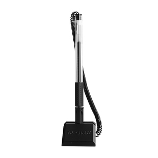 晨光台笔固定签字笔银行柜台笔微笑带绳前台服务台中性笔固定桌面圆珠笔商务办公财务黑笔防丢固定在桌面的笔