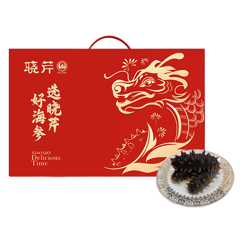 【双11预售】大连晓芹即食海参3斤辽刺参礼盒1500克单只装送鲍鱼