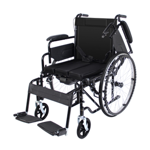 弘泰康HTK-007可抬扶手轮椅老年人专用带坐便折叠轻便残疾代步车