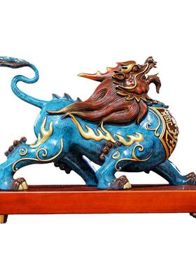 招财貔貅摆件一对客厅玄关装饰品