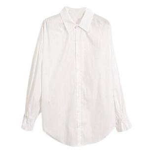 泡泡袖上衣女2024春秋新款韩版百搭衬衫女显瘦时尚灯笼袖设计衬衣