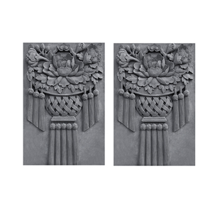 唐语砖雕中式仿古门楼装饰仿古砖墙砖柱子马头墙雕花灯笼花影壁